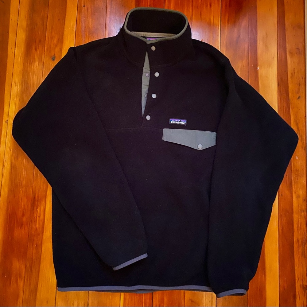 Men’s Patagonia Black Synchilla Pullover Fleece, S